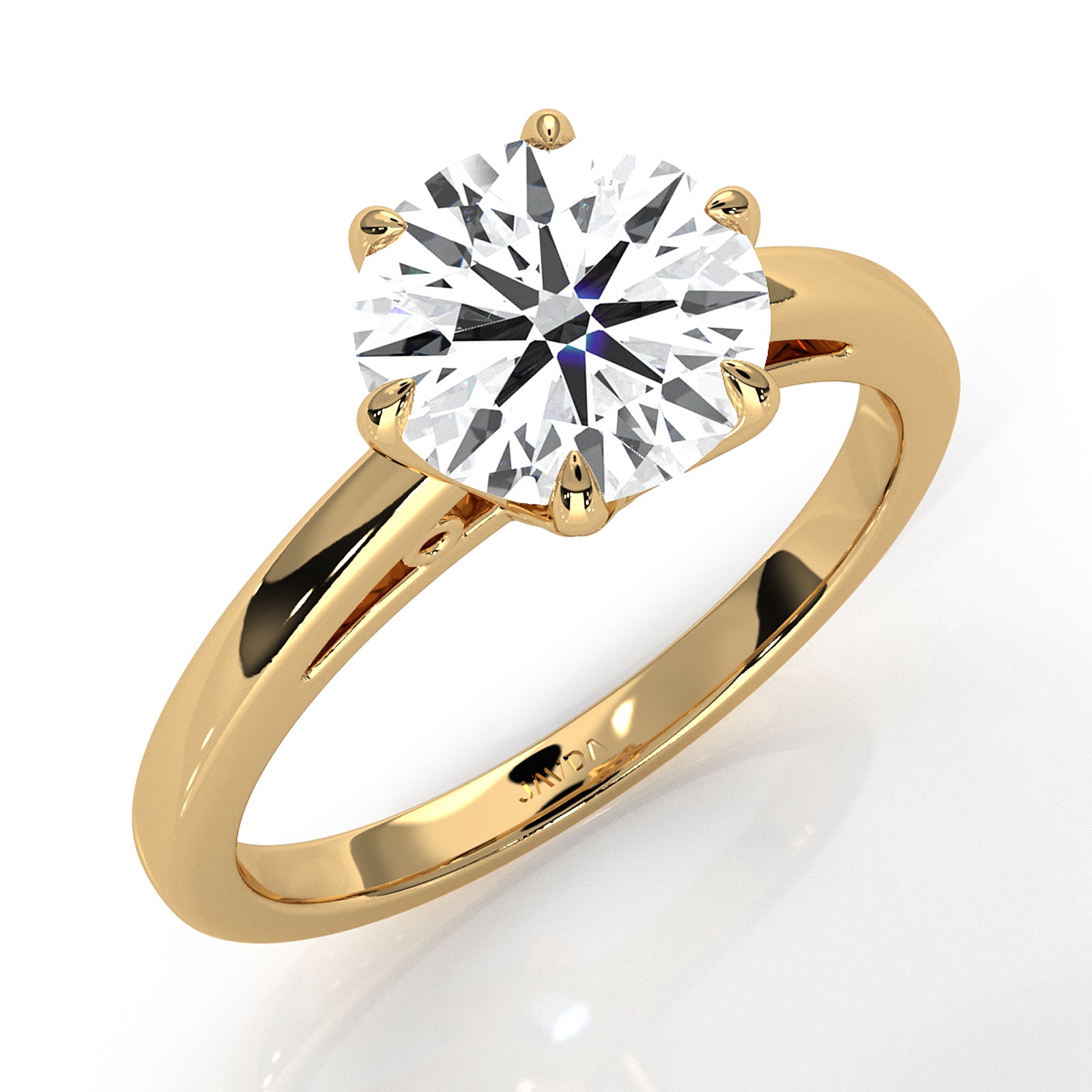 4.5g Lab Grown Diamond 6 Prong Solitaire Engagement Setting IGI Certified Ring 1.00 Ctw.